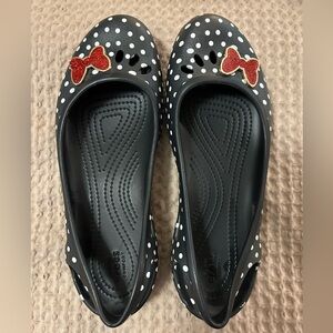 CROCS MINNIE MOUSE KADEE SLINGBACK WITH GLITTER BOW SZ 9